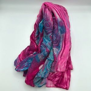 Lightweight Multi-Color Marble Design Scarf